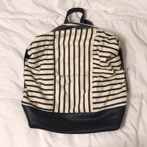 Nautical, blue and white striped backpack